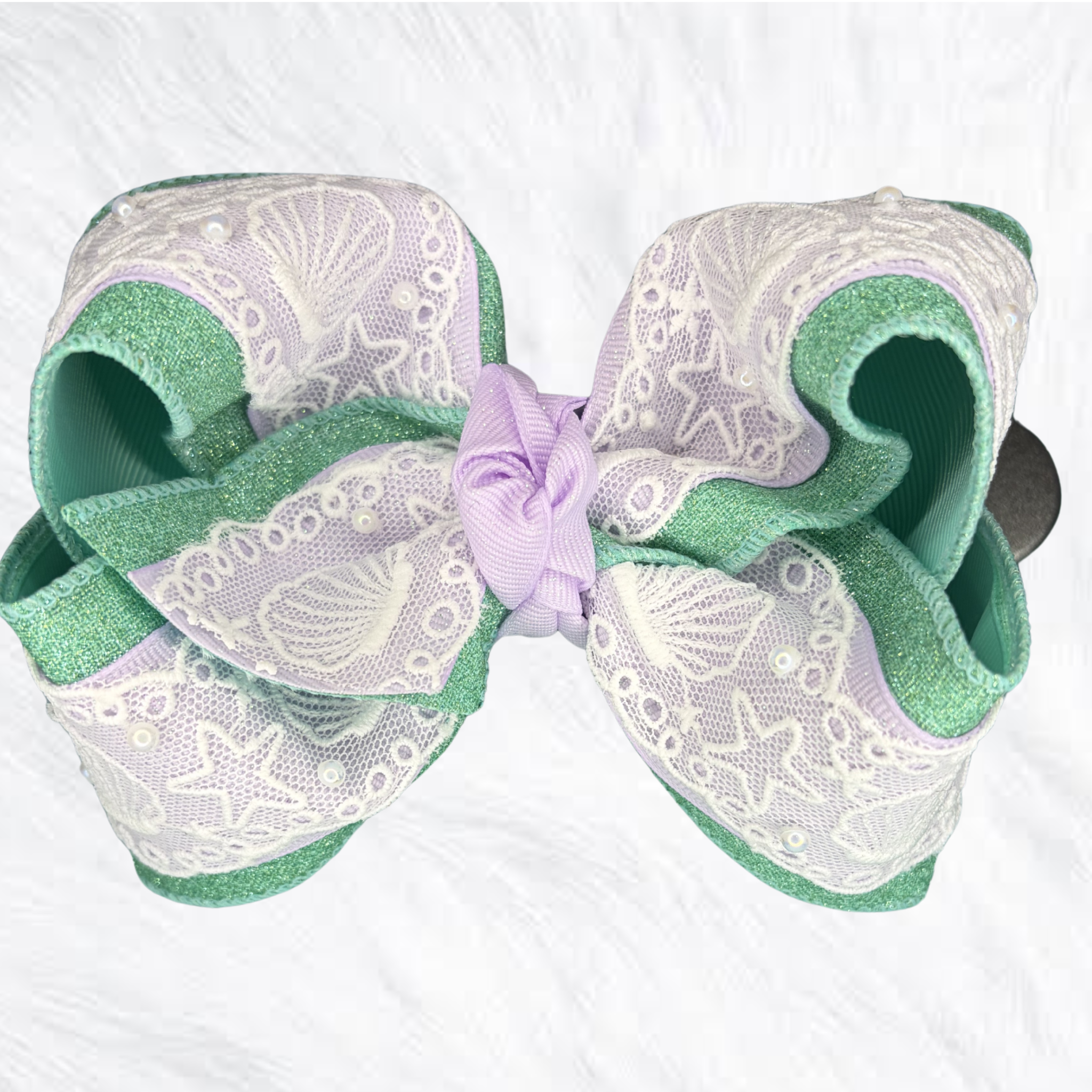 Seashell mermaid specialty lace bow