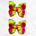 Day glow piggies - Little Miss Mango Ribbons