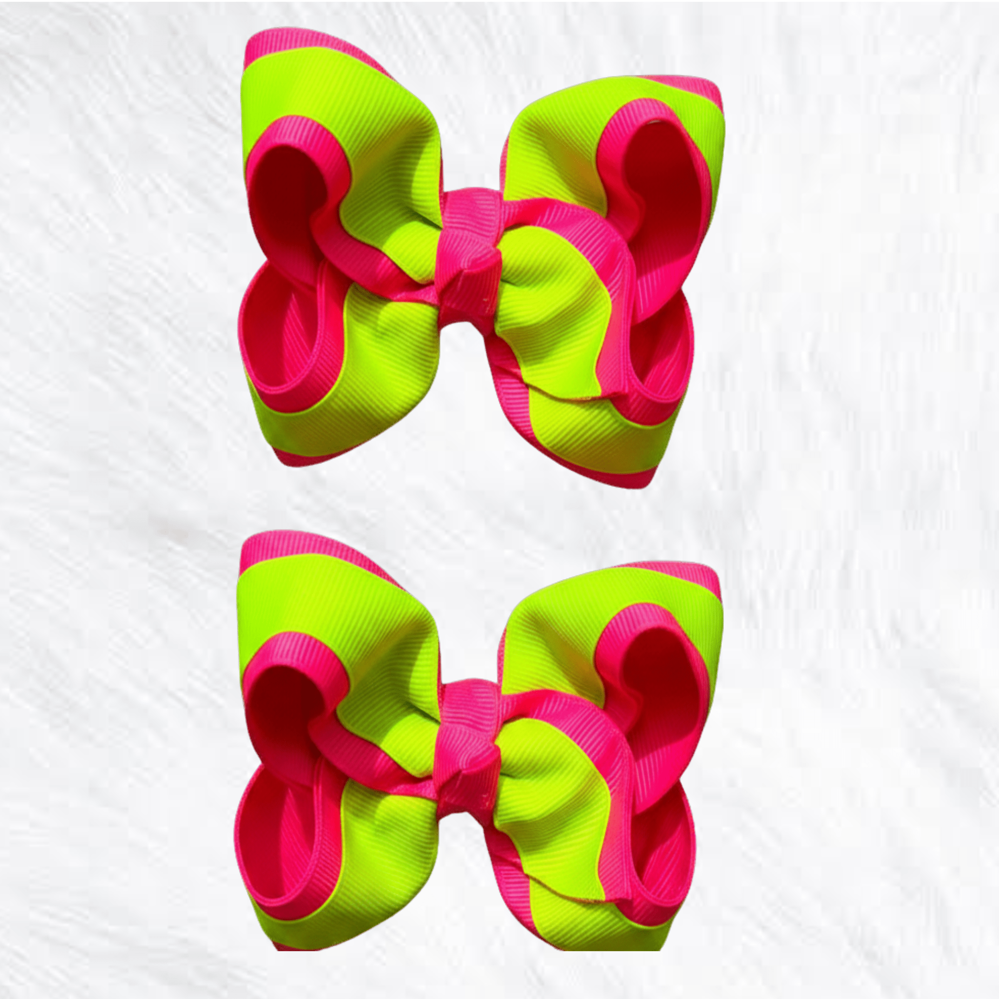 Day glow piggies - Little Miss Mango Ribbons