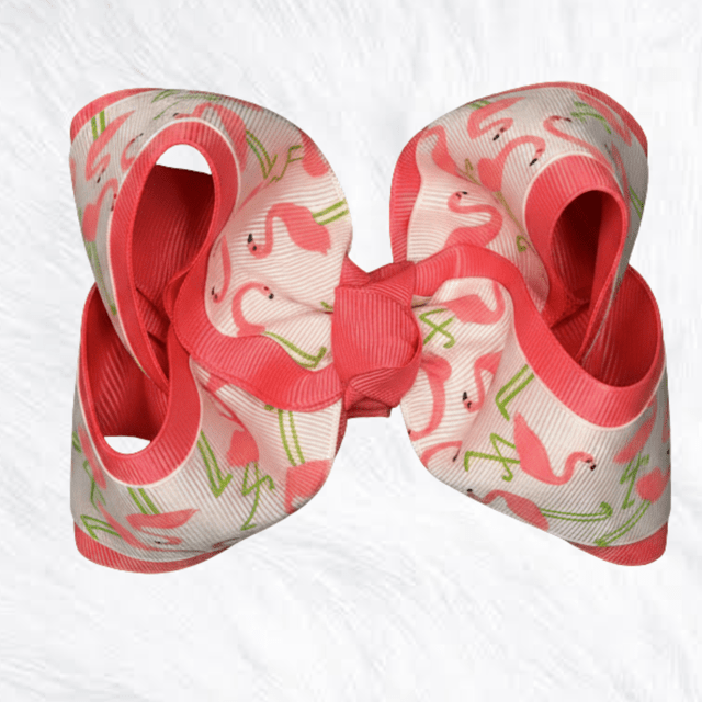 Flamingo Bow - Little Miss Mango Ribbons