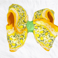 Lemon bow - Little Miss Mango Ribbons
