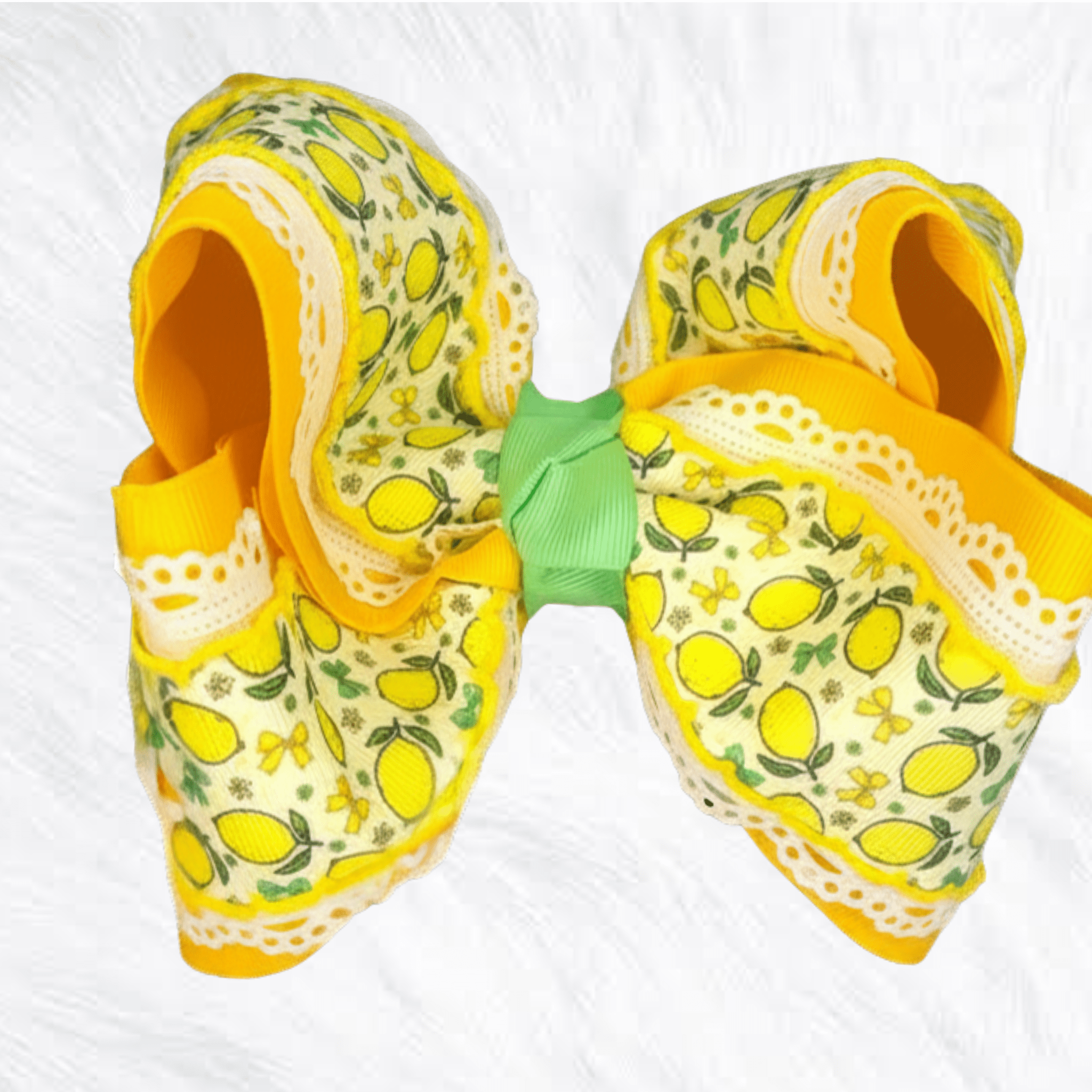 Lemon bow - Little Miss Mango Ribbons