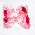 Marie pink bows on bow - Little Miss Mango Ribbons